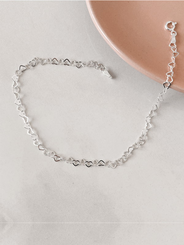 Pulseira Elo Corações