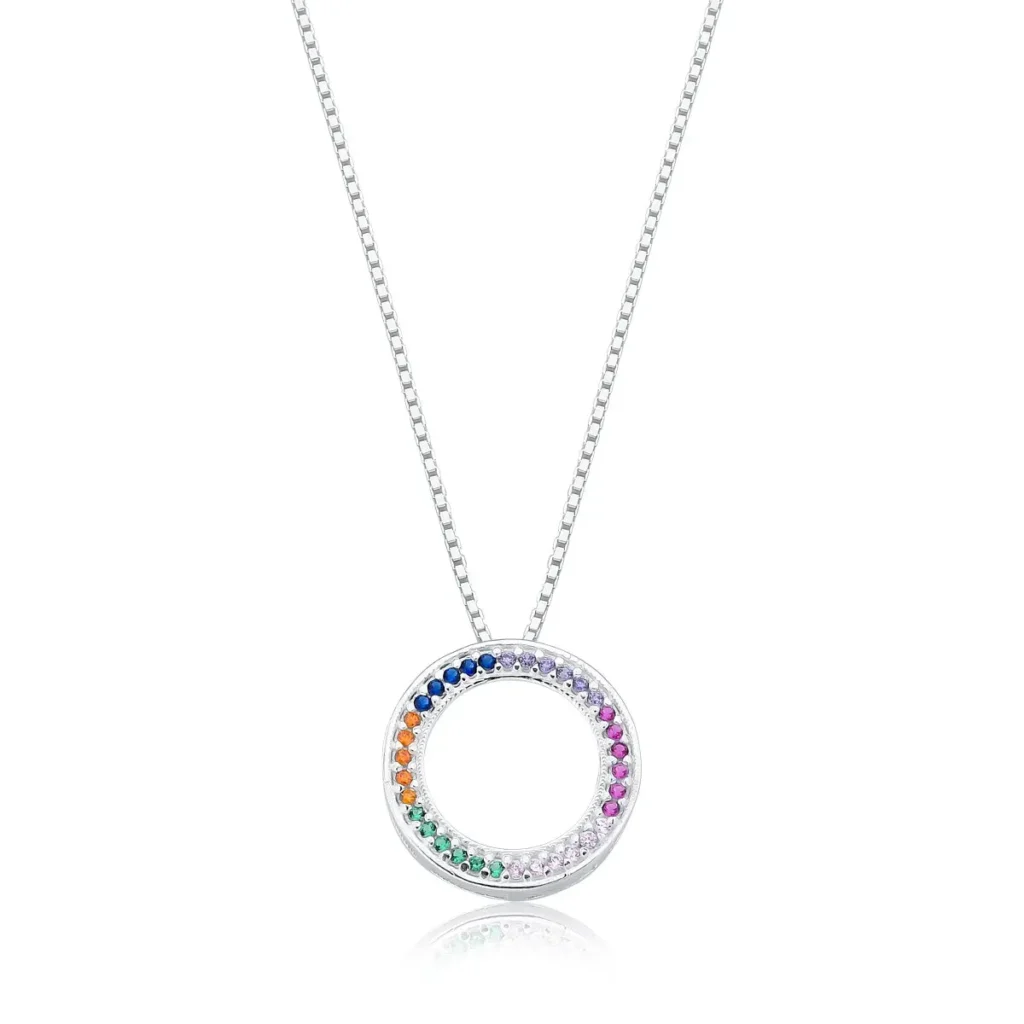 Colar Circulo Rainbow